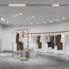 侘寂服装鞋店3D模型下载